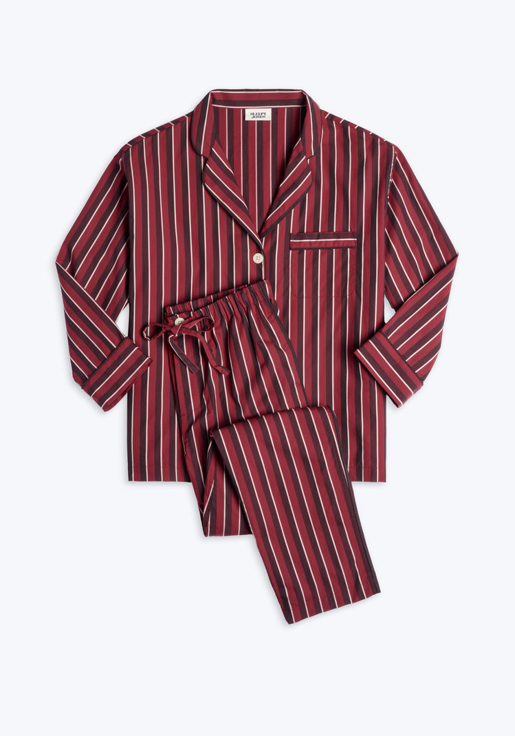 Marina Pajama Set in Bar Stripe